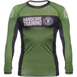 Hardcore Training Recruit Black Green Dark Purple Rash Guard Men's