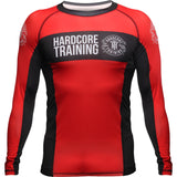 Hardcore Training Recruit Black Green Dark Purple Rash Guard Men's