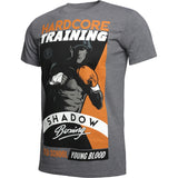 Hardcore Training Shadow Boxing Black White Grey T-Shirt Men's