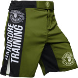 Hardcore Training Recruit Black Red Green Purple Navy Blue Fight Shorts Men's