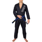 Hardcore Training Denim Gi Brazilian Jiu Jitsu Kimono Men's Navy Blue