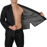 Hardcore Training Denim Gi Brazilian Jiu Jitsu Kimono Men's Black