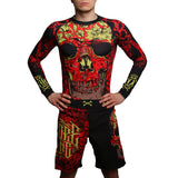 Hardcore Training Skull Folk Rash Guard Men's