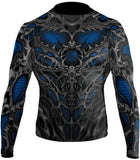 Raven Fightwear Rash Guard Men's Biomechanical Blue