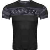 Hardcore Training Hexagon Camo Training T-Shirt Men's Black Grey
