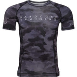 Hardcore Training Hexagon Camo Rash Guard Short Sleeve Men's