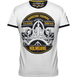 Hardcore Training Holmgang White Navy Blue T-Shirt Men's