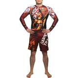 Hardcore Training Sparta Red Rash Guard Men's