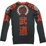 Hardcore Training Kids Rash Guard Budo Red