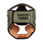 Hardcore Training MMA Headguard Classic Khaki Black