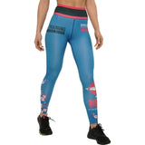 Hardcore Training Women Leggings Sakura Blue Pink Grey