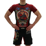 Hardcore Training Old Tatto Short Sleeve Rash Guard Men's