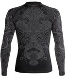 Raven Fightwear Nordic Rash Guard Long Sleeve Women Black Blue White