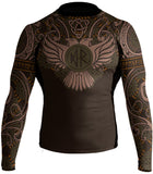 Raven Fightwear Nordic Rash Guard - Long Sleeve -Brown-XXXL